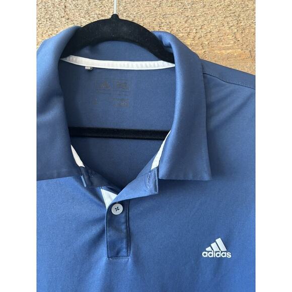 Adidas Golf Jacket Polo Shirt Men L Blue Bundle Golf Club Country Club Athleisur - Picture 9 of 14